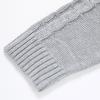 Men's Knitted Turtleneck Sweater Slim Fit Long Sleeve Winter Warm Pullover Tops Textured Ribbed Shawl Collar Hoodies Gray view 4
