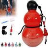2024 New Gourd 30oz Chinese Retro-Inspired, Gourd Bottle with Strap, Leak Proof Reusable Portable Travel Durable Clear Water Bottle (D-Red) view 1