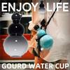 2024 New Gourd 30oz Chinese Retro-Inspired, Gourd Bottle with Strap, Leak Proof Reusable Portable Travel Durable Clear Water Bottle (D-Red) view 2