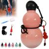 2024 New Gourd Retro-Inspired Water Bottle, 30oz, Leak Proof, Reusable Travel Bottle with Strap, Durable Clear Design (F-Pink) view 1