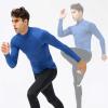 Men's Compression Shirts Long Sleeve Athletic Running Tops Football Turtle Neck Shirts Sport Baselayer Undershirt view 3