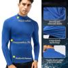 Men's Compression Shirts Long Sleeve Athletic Running Tops Football Turtle Neck Shirts Sport Baselayer Undershirt view 4