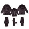 2025 Family Satin Christmas Pajamas Sets Solid Silk Xmas Pjs Matching Sets Soft Sleepwear for Mens Womens Adults Kids Kid Coffee view 1