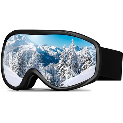 VEWOE Ski Goggles OTG for Men Women, Anti-Fog Snowboard Goggles UV400 Protection Snow Goggles for Adult Youth