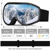 VEWOE Ski Goggles OTG for Men Women, Anti-Fog Snowboard Goggles UV400 Protection Snow Goggles for Adult Youth view 3