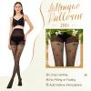 Aaronano Women's Patterned Tights Black Tights with Designs Holiday Stockings Faux Thigh High Stockings (Tree,One Size) view 4