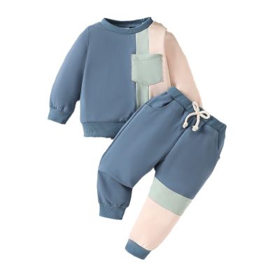 Baby Toddler Boy Sporty Leggings for Teen Girls Fall Infant Casual Color Blocking Long Sleeve (Blue, 3-4 Years)