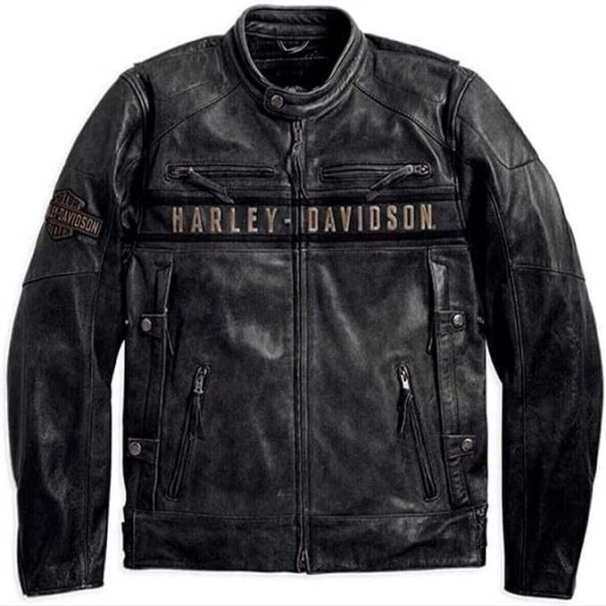 Zforge Mens Passing Link Black Leather Biker Jacket Motorcycle Triple Vents Cafe Racer Jacket (US, Alpha, 4X-Large, Regular, Regular, Faux Leather)