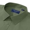 Alimens & Gentle Men's Dress Shirt Regular Fit Stretch Stain Shield Long Sleeve Solid Business Wedding Button Down Shirts,Olive Green,X-Large view 4