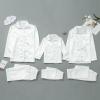 2025 Family Satin Christmas Pajamas Sets Solid Silk Xmas Pjs Matching Sets Soft Sleepwear for Mens Womens Adults Kids Kid White view 2