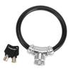 Hihaha Bicycle Lock with Key/Portable Ring Cable Anti-Theft Bike Lock for Mountain Bike Road Bike/Mini Ring Lock Alloy ABS PVC 39cm / 1 Pc Black view 1