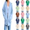 JiXiang Womens Zip Up Hoodies Lightweight Long Sleeve Sweatshirt Comfy Soft 2025 Fashion Fall Jackets for Women with Pockets view 1
