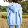 JiXiang Womens Zip Up Hoodies Lightweight Long Sleeve Sweatshirt Comfy Soft 2025 Fashion Fall Jackets for Women with Pockets view 4