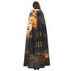 MUFLVDX Happy-Halloween-Day-Trick-Or-Treat Unisex Hooded Robe Cloak Halloween Cool Cosplay Witch Costume Adults Cloak Party Cape view 4