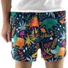 ROCK ATOLL Men's Traditional Cotton Boxer Shorts in Fun Unusual Pattern & Bold Prints (Small, Black Dinosaur Print) view 2