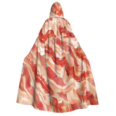 Jyckat Bacon Pattern - Cosplay Robe Costume Hooded Cloak, Halloween Cosplay Costume Robe Cloak Cape