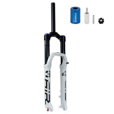 ZECHAO Aluminum Alloy 26/27.5in Air Suspension Fork, 140mm Travel Disc Brake 9mm Axle with Rebound Adjustment for XC/AM/FR/Mountain Bike(Straight Manual Lock,27.5inch)