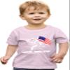 3T Light Pink Toddler Bigfoot Rock On USA American Flag Patriotic Sasquatch Toddler T-Shirt view 1