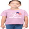 3T Light Pink Toddler Bigfoot Rock On USA American Flag Patriotic Sasquatch Toddler T-Shirt view 2