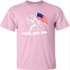 3T Light Pink Toddler Bigfoot Rock On USA American Flag Patriotic Sasquatch Toddler T-Shirt view 4