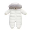 AIMAOMI Baby Boy Snowsuit Infant Girl Winter Clothes Toddler Jumpsuit Coat Jacket Outfit Hoodied Baby Snowsuit (White, 12-18 Months) view 1