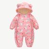 AIMAOMI Baby Boys Girls Snowsuit Infant Winter Coat Hoods Toddler Snow Wear Winter Clothes Baby Boys Snowsuit (Pink, 12-18 Months) view 3