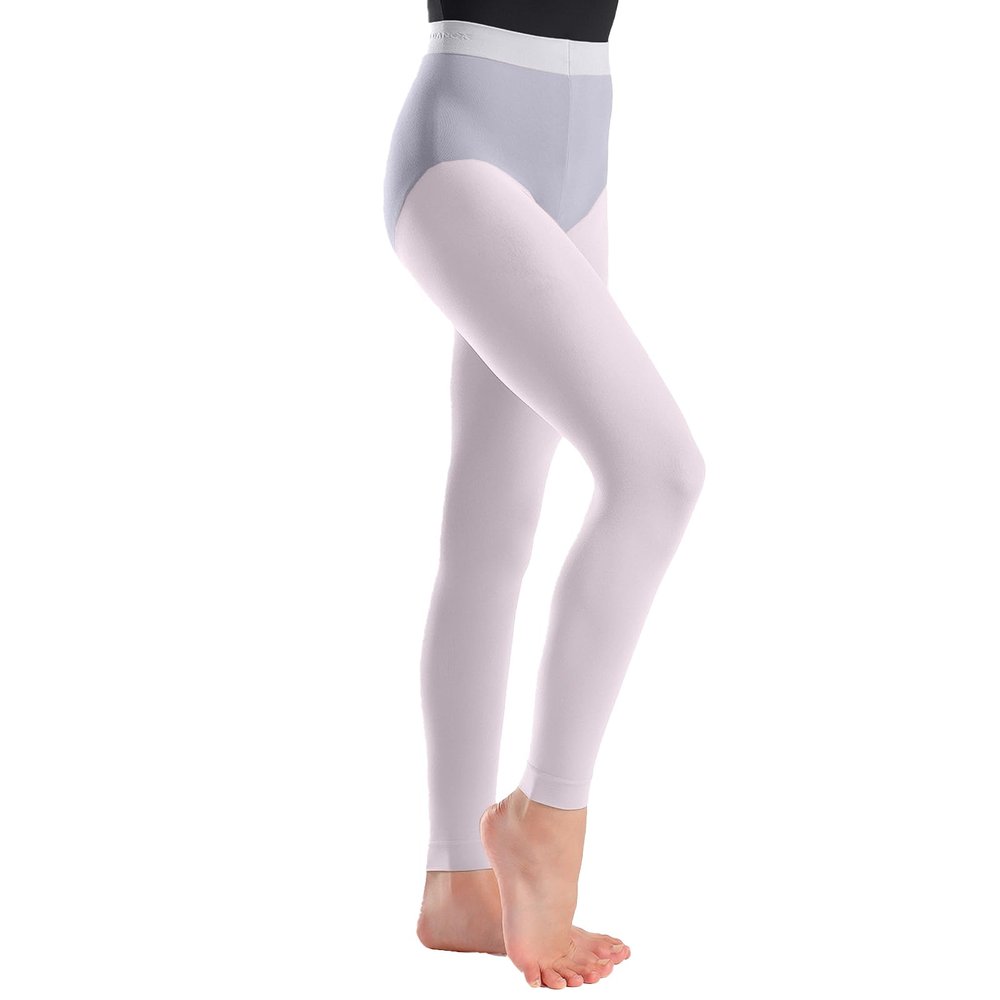 So Danca - Child Footless Tights, Soft Dance Tights for Ballet, Gymnastics, School (Toddler/Little Kid/Big Kid) 85% Nylon / 15% Spandex - TS69 (US, Alpha, Medium, Large, White)