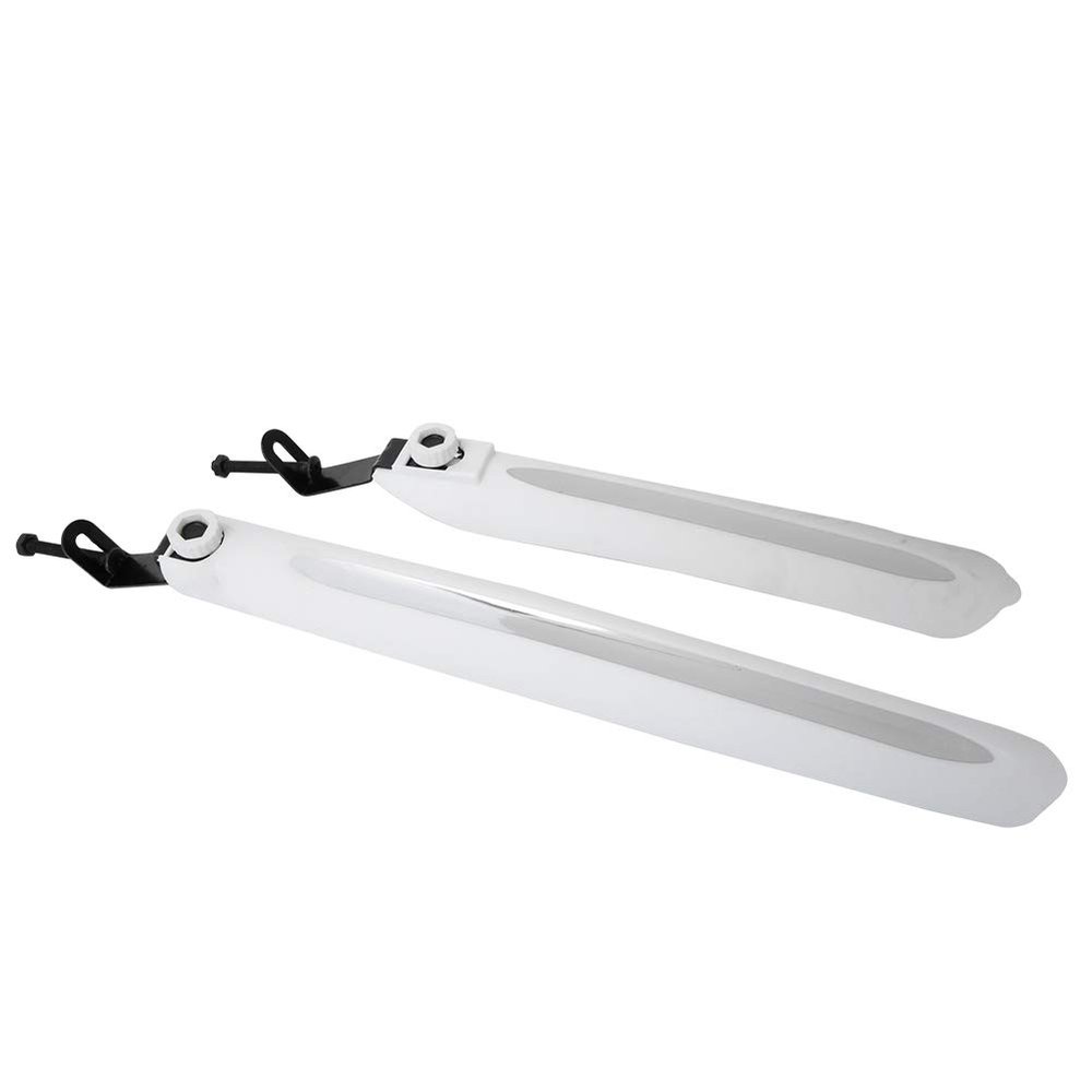 1 Pair Front Rear Mountain Road Bike Mudguard Mud Guard Set (White)