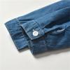 Boys Girls Middle Kids Autumn Thin Casual Denim Lapel Jacket Shirt Girl's Single Breasted Crop Denim (Blue, 3-6 Months) view 4