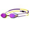 ARENA Tracks Unisex Adult Essential Racing Swim Goggles for Competitive Swimmers Men and Women FINA-Approved Anti-Fog Coated Mirror Lens, Violet/Plum/Arctic Lime view 1