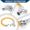 Hihaha Bicycle Lock with Key/Portable Ring Cable Anti-Theft Bike Lock for Mountain Bike Road Bike/Mini Ring Lock Alloy ABS PVC 39cm / 1 Pc Orange view 2