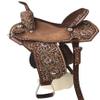 BNB International Western Barrel Racing Wooden Tree Horse Saddle Handmade Premium Leather Comfort Horse Trail Equestrian Tooled Carved Horse Saddle Riding Size: 10-18 inch MOK05 (11.5) view 1