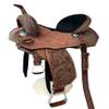 BNB International Western Barrel Racing Wooden Tree Horse Saddle Handmade Premium Leather Comfort Horse Trail Equestrian Tooled Carved Horse Saddle Riding Size: 10-18 inch MOL04 (13) view 1