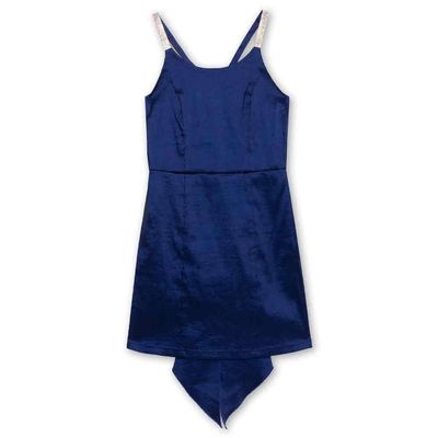 Speechless Girls' Sleeveless Taffeta Sheath Party Dress, Navy, 10