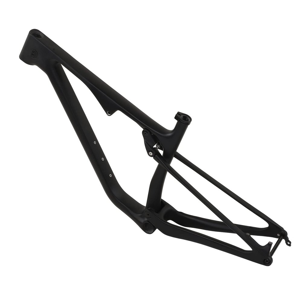 Srliya Carbon Fiber Mountain Frame 17in 29ER Full Suspension Shock Absorption Frame for Riding