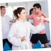 WRITWAA 1set Comfortable Karate Training Uniforms for Adults Breathable Taekwondo Clothes Elastic Waist Pants and Drawstrings for Fitness Exercises view 2