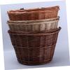 OHPHCALL Wicker Basket for Bicycles Durable Rattan Food Basket with Handle for Outdoor Cycling and Home Storage Easy to Attach Sturdy Design Capacity Brown view 2