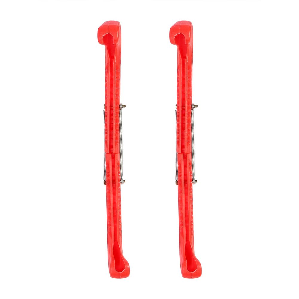 Denash Universal Skate Guards Skate Blade Guards 1 Pair Adjustable Springs for Hockey Practice Outdoor Figure Skating (Red #02)