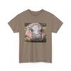 Baby pygmy Hippo Moo Deng Unisex Heavy Cotton Tee, Hippo Lover T-Shirt, Cute Baby Hippo Shirt Brown Savana view 1
