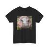 Baby pygmy Hippo Moo Deng Unisex Heavy Cotton Tee, Hippo Lover T-Shirt, Cute Baby Hippo Shirt Black view 1