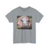 Baby pygmy Hippo Moo Deng Unisex Heavy Cotton Tee, Hippo Lover T-Shirt, Cute Baby Hippo Shirt Gravel view 1