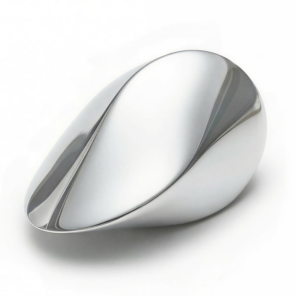 Denash Oloid Desk Toy, Stainless Steel Geometry Shaped Surfaces Reduces Anxiety Oloid Toy, Portable Decompression Ball Fidget Toys for Attracts Attention and Stress Relief