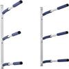 SPAREHAND Premium Edition: All Climate Wall Mount Hybrid Rack for SUPs and Kayaks - 3 Tier Storage Rack Shelf for Garage Storage and Display (Navy Blue) view 1