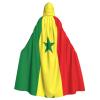 SamLng Flag of Senegal Hooded Cloak  Adult Role Play Costume Cosplay  Perfect for Christmas, Wizard, Magician Themed Parties view 1