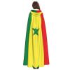 SamLng Flag of Senegal Hooded Cloak  Adult Role Play Costume Cosplay  Perfect for Christmas, Wizard, Magician Themed Parties view 4