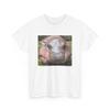 Baby pygmy Hippo Moo Deng Unisex Heavy Cotton Tee, Hippo Lover T-Shirt, Cute Baby Hippo Shirt White view 1