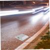 CAXUSD Traffic Reflective Road Fence Signs 2 Pack White Studs Aluminum Core Reflective Driveway Markers Emergency Reflector for Safety view 3