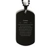 Black Dog Tag Grandma Memory Keepsake Engraved Pendant Gifts for Christmas, Birthday, and Veterans Day - Inspirational Quote I Have You in My Heart view 1