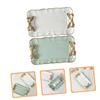 BESTYASH 2pcs Elegant Resin Jewelry Tray with Bowknot Charm Decorative Trinket Dish for Earrings and Bracelets Versatile Storage for Vanity Bathroom Dresser Capacity view 2