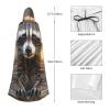 FJRFGbkJKN Hooded Cloak Unisex Adults Hooded Cape Halloween Hooded Robe Cute raccoon Halloween Cloak for Men Women view 2